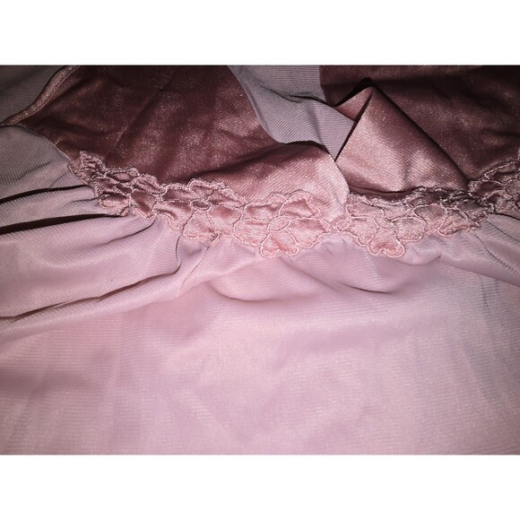 Vintage Vanity Fair Sissy Soft Nylon Embroidered Appliqué Pink Nightgown Small - Picture 2 of 4